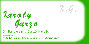 karoly gurzo business card